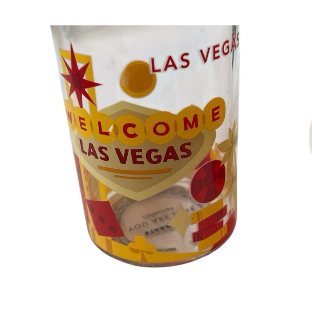 Starbucks Welcome to Las Vegas Glass Water Bottle 18 Oz. You Are Here Lot Of 2 - Picture 2 of 5